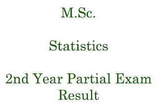 M.Sc. Statistics 2nd Year Partial Exam Result -TU