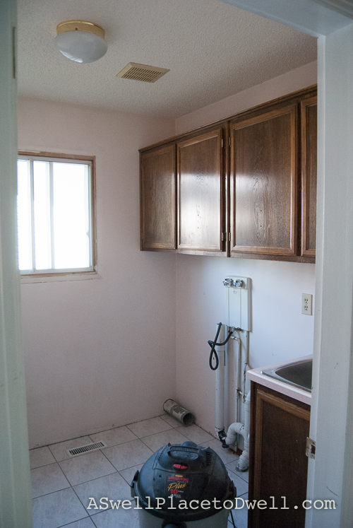 Laundry Room Before // ASwellPlacetoDwell.com