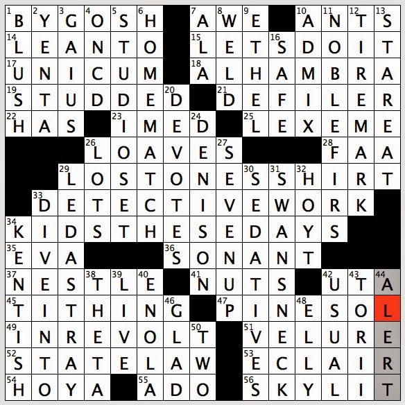 Rex Parker Does the NYT Crossword Puzzle: Mariposa relatives / FRI