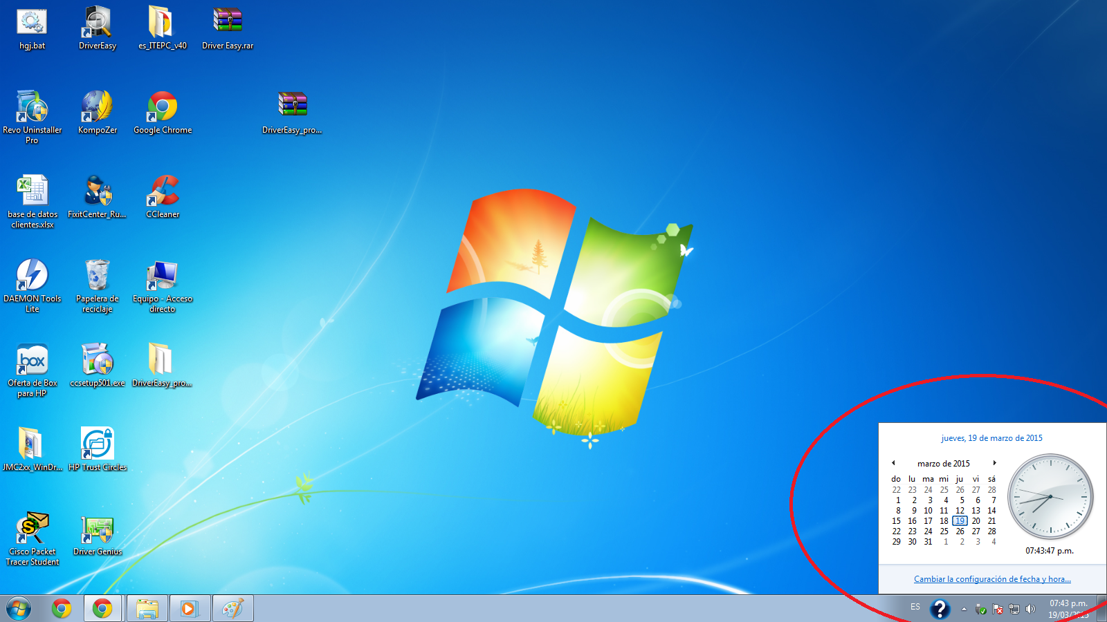 cecytejsoporte24 CHANGING THE TIME AND DATE THE PC