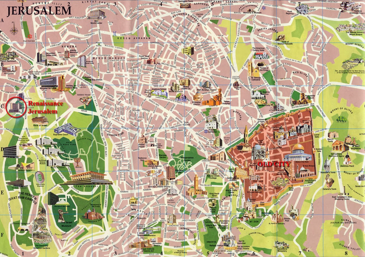 Mapas de Jerusalém - Israel | MapasBlog