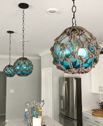 glass coastal lamps fishing inspired hanging floats pendant lamp lights float seahorse interior shell purple completely inspiration lighting bathroomremodeldiy nautical
