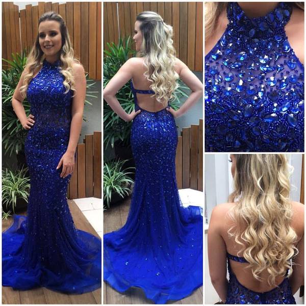 vestidos azul royal formatura