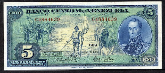 Venezuela 5 Bolivares Commemorative banknote