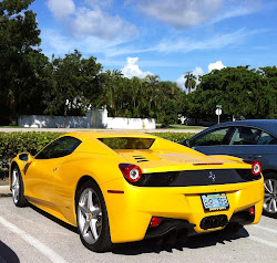 Yellow Ferrari Italia 458 Spider South Beach Exotic