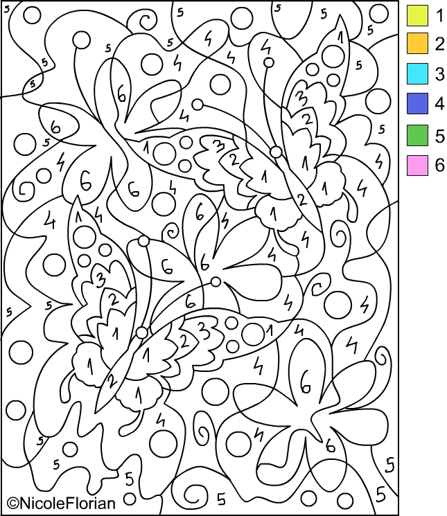 paint by numbers winter coloring pages - photo #36