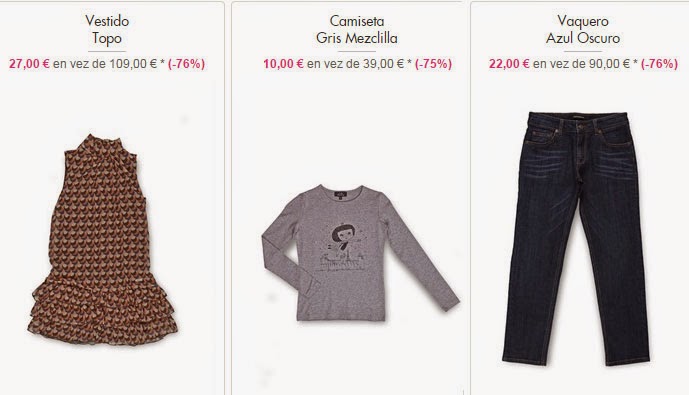 Ejemplos de algunas prendas de ropa para niñas también en oferta Ropa niñas