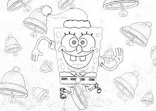 SpongeBob SquarePants Christmas coloring pages holiday.filminspector.com