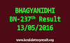 BHAGYANIDHI BN 237 Lottery Result 13-5-2016