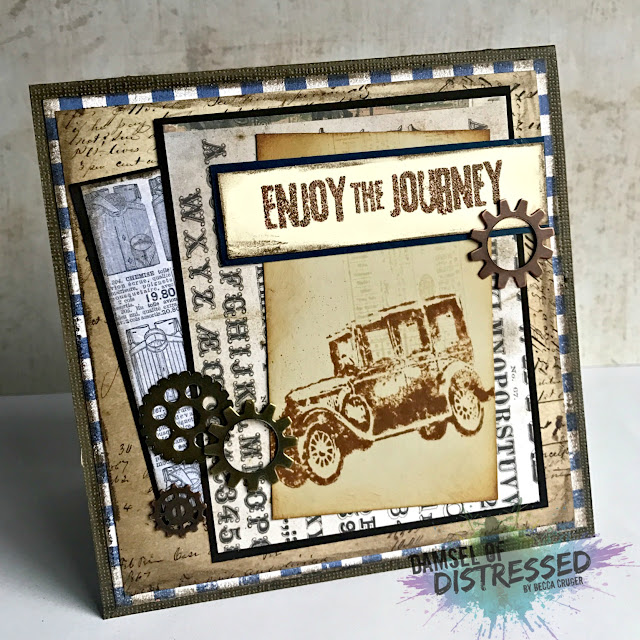 Vintage Auto Card Tim Holtz Stamped vintage_auto_card_tim_holtz_stamps