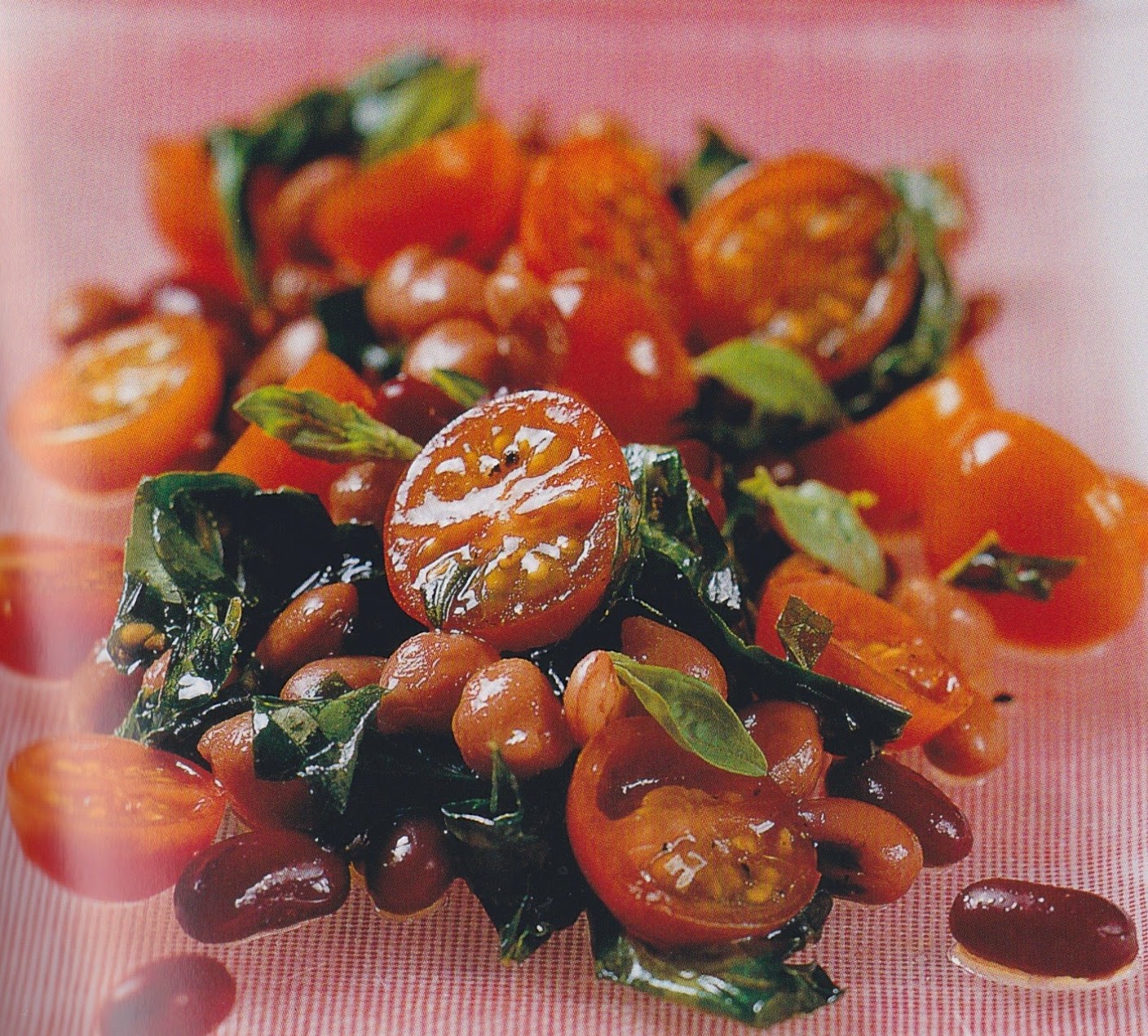 Hanneica's Kitchen Tomato, Bean and Fried Basil Salad