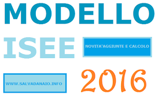 Compilazione modello ISEE 2016 e calcolo online Compilazione modello ISEE 2016 e calcolo online