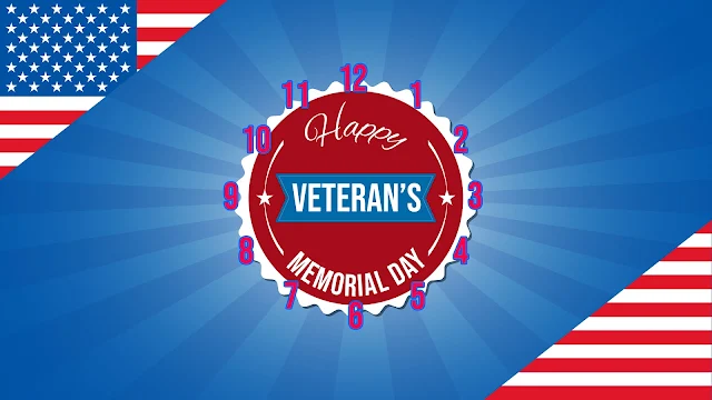 Animated Happy Veterans Day Clock