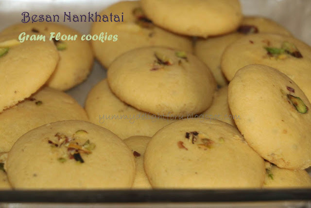Besan nankhatai / Gram flour Indian cookies