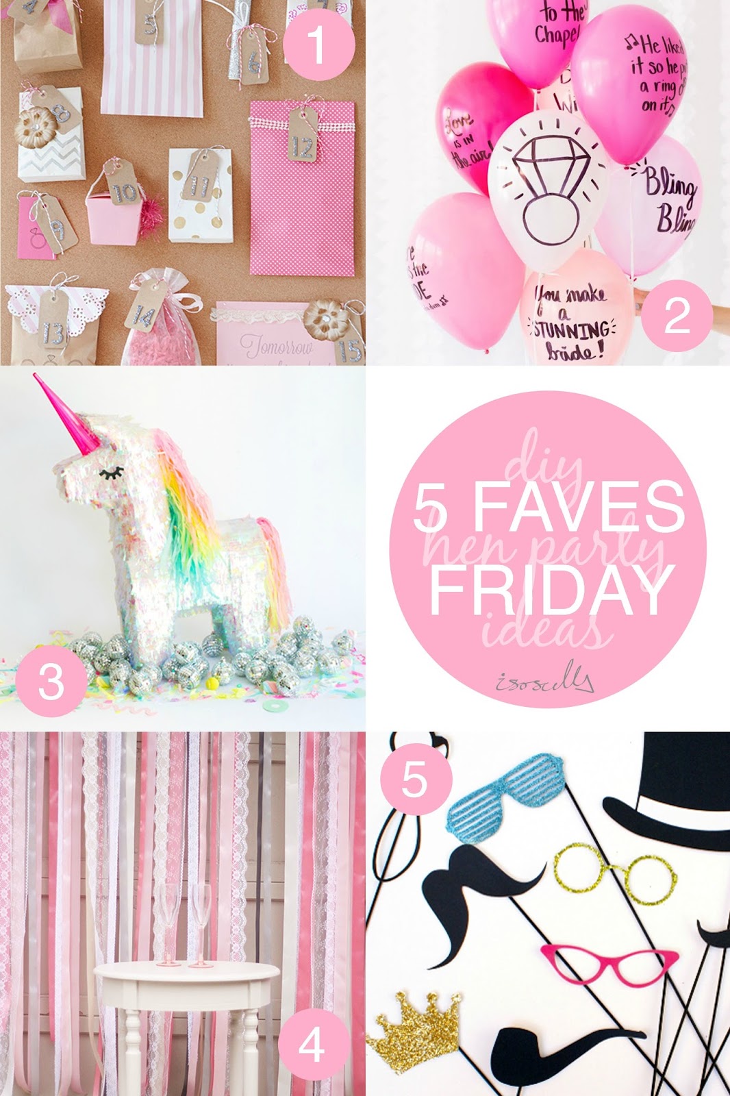 Five Faves Friday DIY Hen Party Ideas by Isoscella