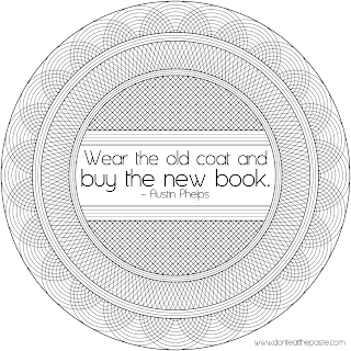 Wear the old coat and buy the new book quote 