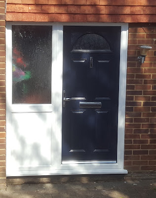 The new composite Front Door - It's blue you know!