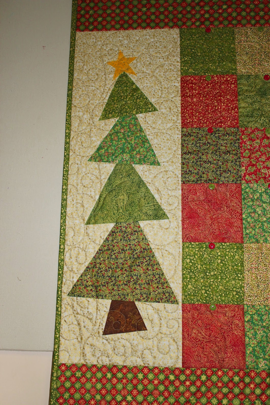 Spring Water Designs My Little Quilted Christmas Card Holder on Fabri