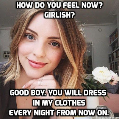How do you feel now? Sissy TG Caption - Hard TG Captions - Crossdressing and Sissy Tales and Captioned images