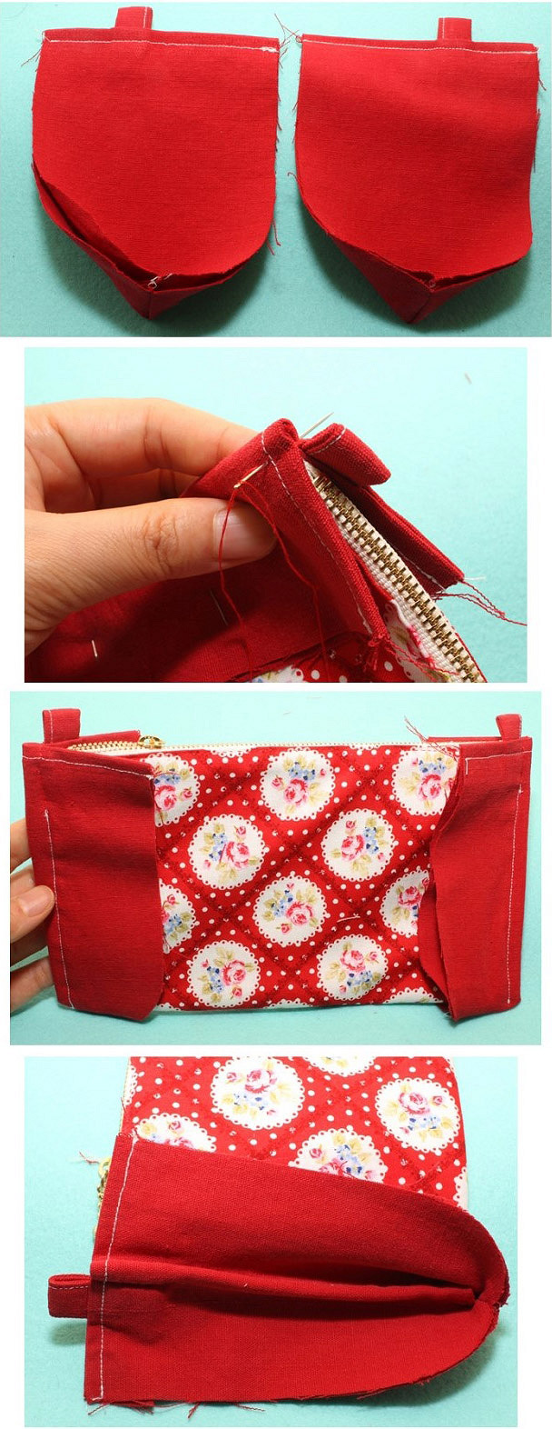 How to sew a Handbag with Turn Locks. Sewing Pattern & DIY Picture Tutorial.  Сумка-клатч с поворотной застежкой. Инструкция по шитью.