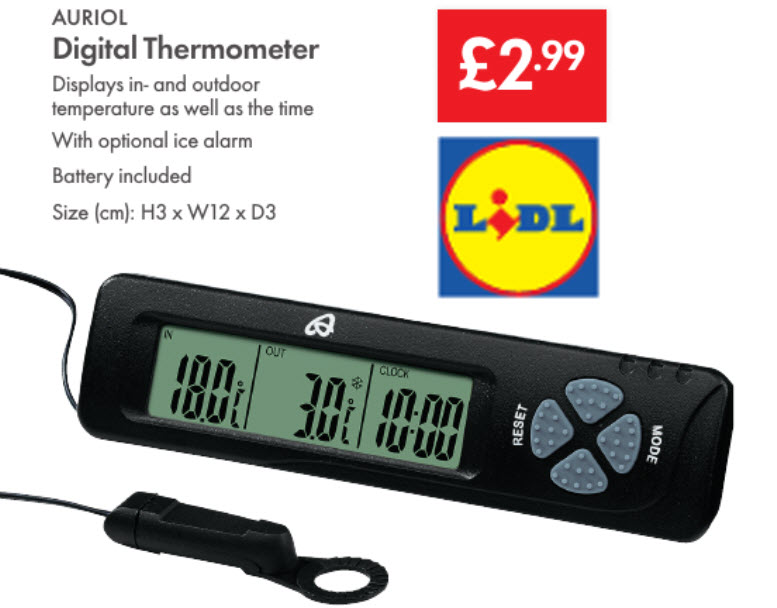 Alans Allotment Lidl Digital Thermometer