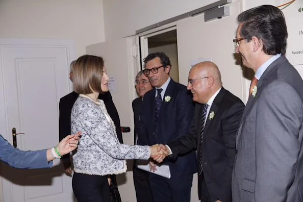 Queen Letizia of Spain attends a meeting at the Spanish Association Against Cancer, AECC