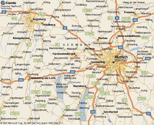 Augsburg Karte Stadt Region | Karte von Deutschland Stadt Regionalen