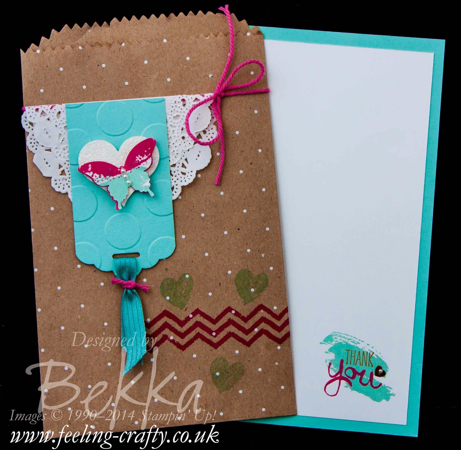 A Special Work of Art Thank You Card made using Stampin' Up! Supplies bu UK Independent Demonstrator Bekka Prideaux