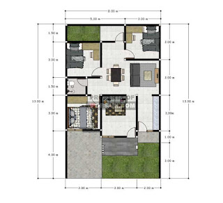 Sketsa Arsitek Rumah 8x12
