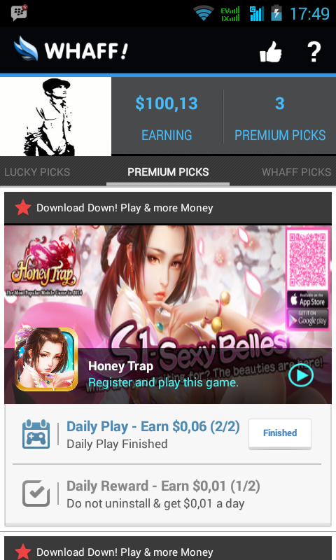 Whaff reward Whaff reward