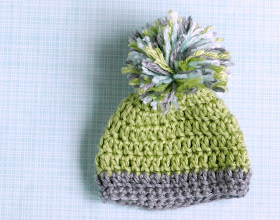 Crochet Pom Hat for a Baby Boy: Grow Creative