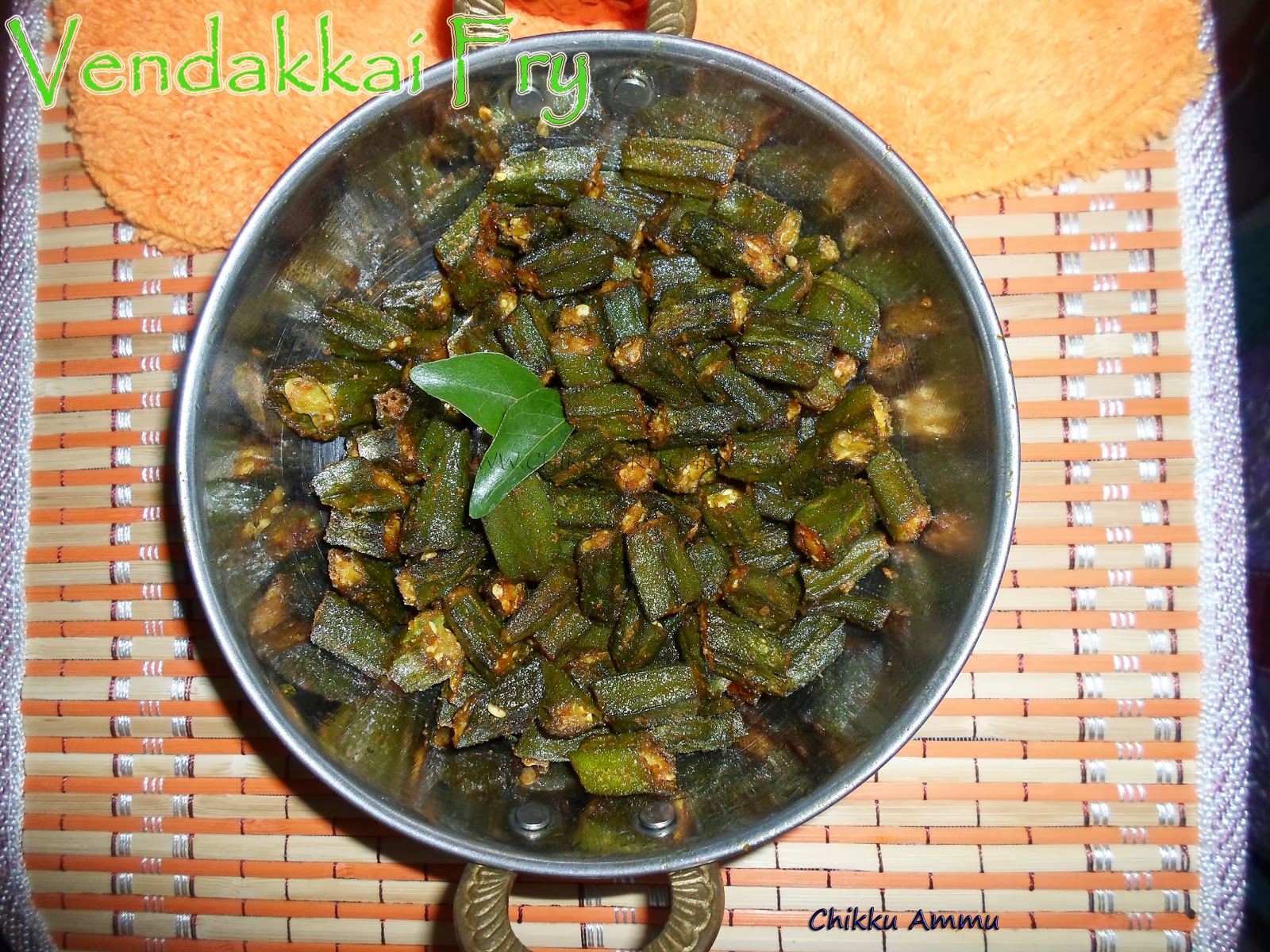 Chikkus Kitchen Vendakkai Roast Recipe / Okra Roast Recipe / Lady's