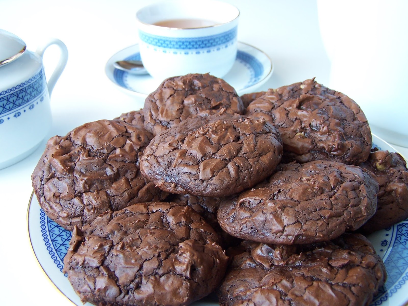 Cookies de Chocolate, Café e Nozes Chocolate, Coffee and Walnut Cookies
