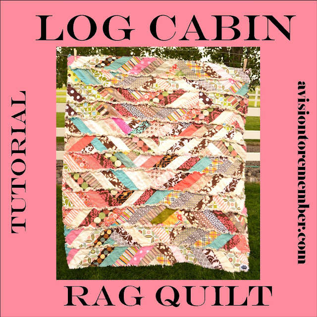 Its Fall-Y'All Scrappy Rag Quilt Tutorial.  Modified Log Cabin Quilt