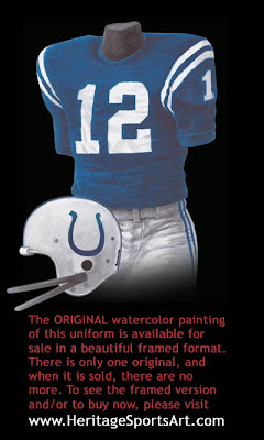 Baltimore Colts 1968 uniform - Indianapolis Colts 1968 uniform