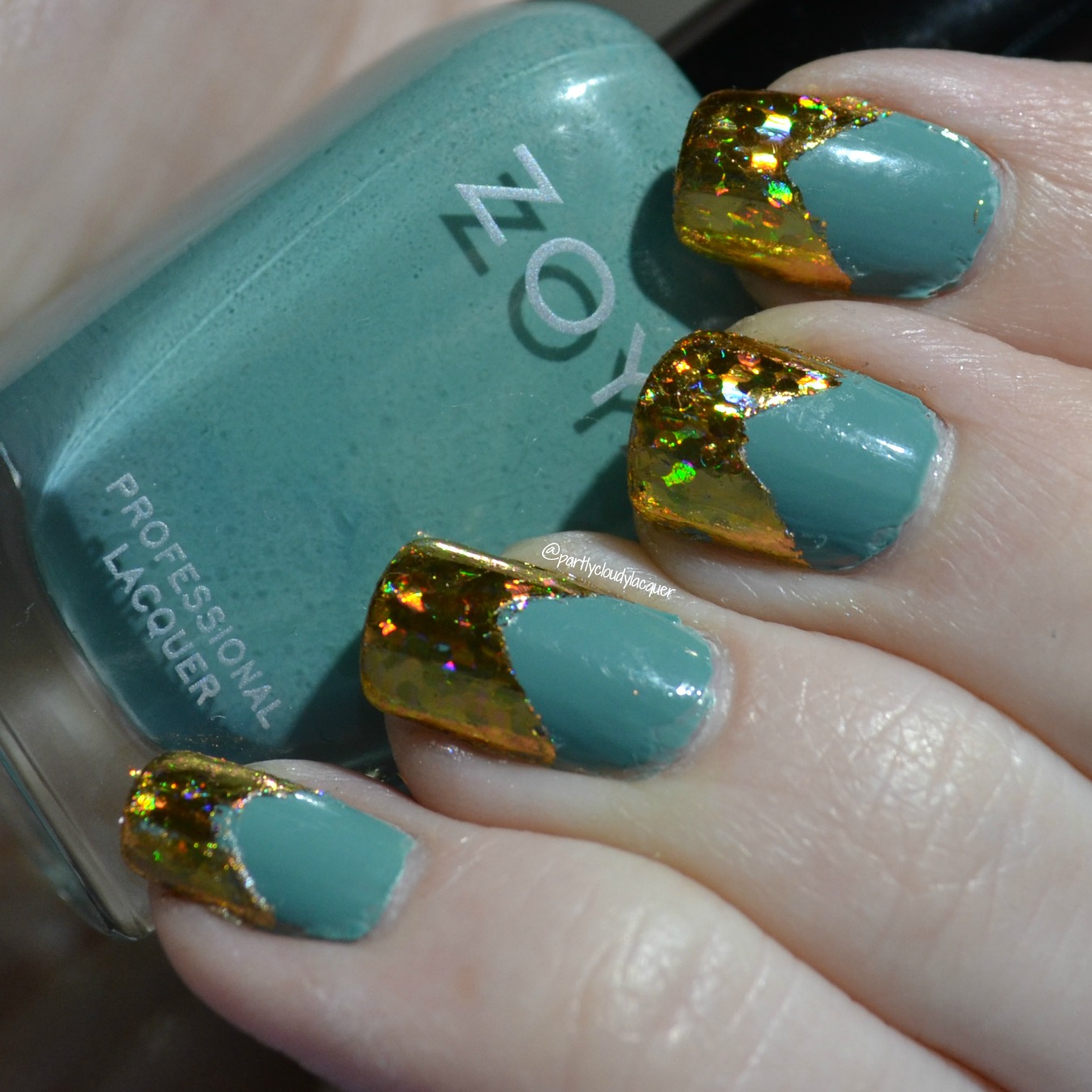 Partly Cloudy With a Chance of Lacquer: French Tip Nails using Nail Foil