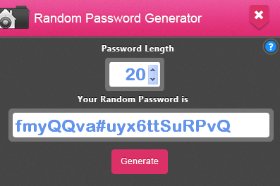 unique password generator