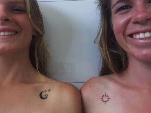 O sol e a lua irmã tatuagens