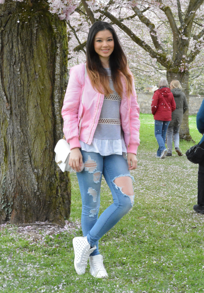 Raspberry Jam Outfit 182 Pink Bomber Jacket
