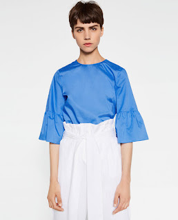 FRILLED SLEEVE TOP