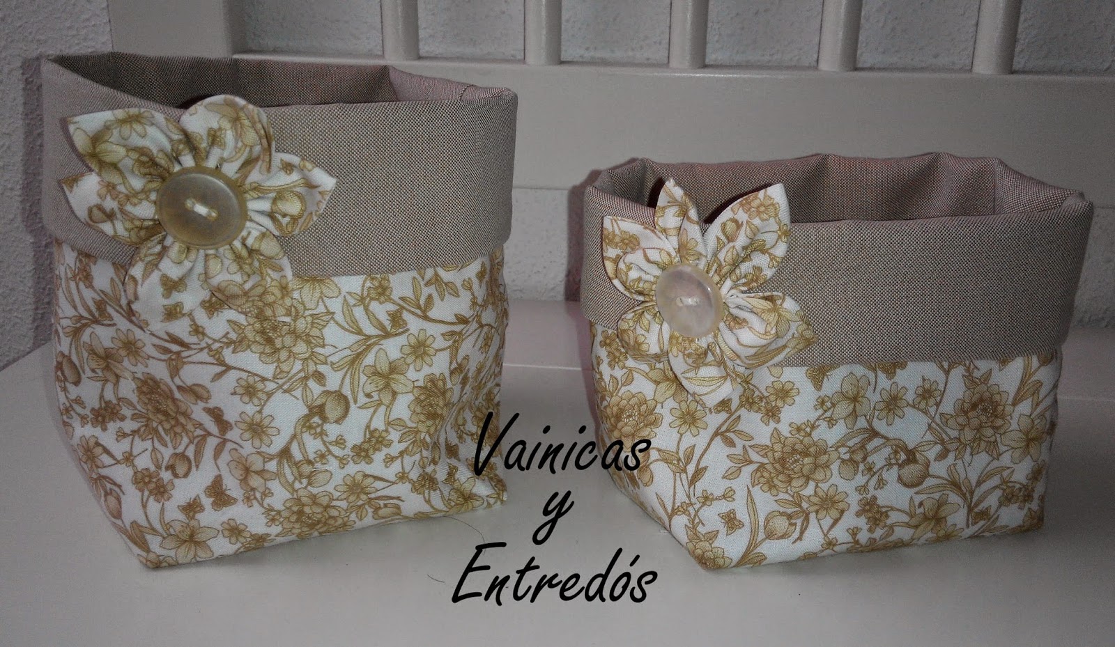 Vainicas y entredós Cestas de tela Vainicas y entredós Cestas de tela