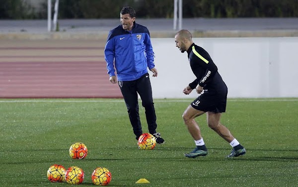 Málaga, entrenamiento mirando al encuentro ante el Atlético