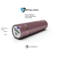 Portable Charger : Stalion® Saver C3 3200mAh Power Bank External Battery Backup Travel Pack (Fuchsia Pink)[24 Month Warranty] Super Compact Pocket Sized with Smart Technology TM + Colored LED Charging Power Indicator + Micro USB Cable