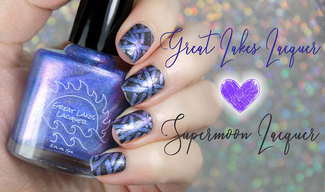 Great Lakes Lacquer ♥'s Supermoon Lacquer | DIY Decal Nail Art