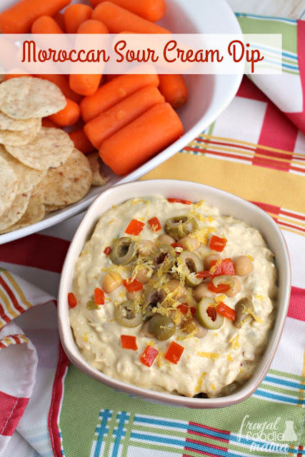 Score a touchdown for the big game with this budget friendly & flavorful Moroccan Sour Cream Dip.