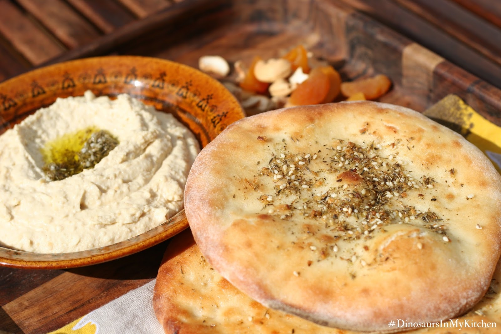 Dinosaurs In My Kitchen!!! Lebanese flatbread with Zaatar