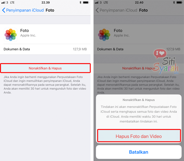 cara hapus backup icloud di iPhone