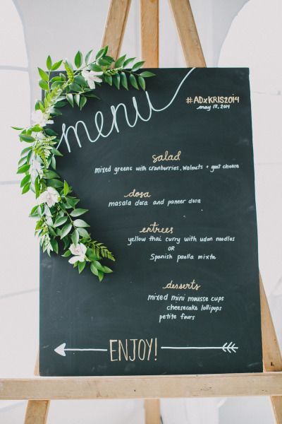 menus para bodas elegantes