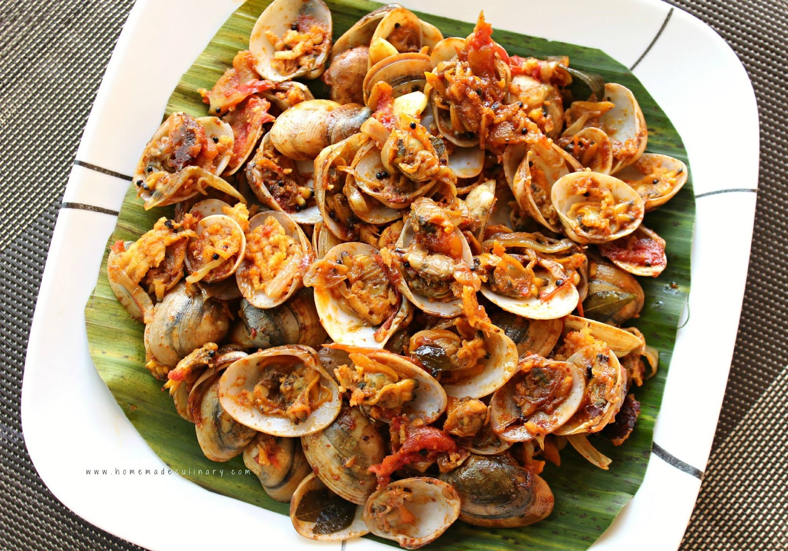 Homemade Culinary Marwai Sukka ( Kube Sukhen) Clams Coconut Dry