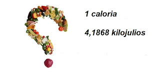 Equivalencia entre calorías y kilojulios